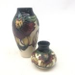 Two Moorcroft Anna Lily pattern vases, designed by Nicola Slaney H13.