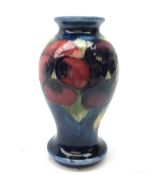 William Moorcroft Pansy pattern miniature vase of footed baluster form c1925 H10cm