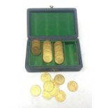 Victorian box containing approx 50 George lll gaming tokens Condition Report <a