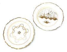 Two Yorkshire Pearlware plates attributed to Don pottery,