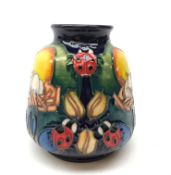 Moorcroft Homemaker pattern vase, designed by Emma Bossons, H8.