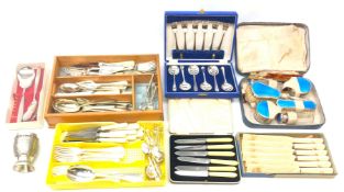 Walker & Hall St James pattern quantity silver plate cutlery,