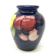 William Moorcroft Wisteria pattern miniature vase of ovoid form c1925 H9cm Condition