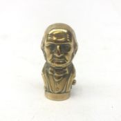 Brass vesta in the form of a bust of Gladstone H4.