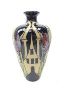 Moorcroft Hamlet pattern vase, designed by Kerry Goodwin,