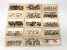 Twenty Underwood & Underwood stereograph cards depicting Boer war scenes (20)
