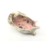 Zsolnay Pecs pierced shell shaped dish, L17cm Condition Report <a href='//www.