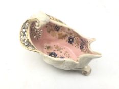 Zsolnay Pecs pierced shell shaped dish, L17cm Condition Report <a href='//www.