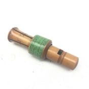 Victorian boxwood Cue Tip Fastener by Orme & Co. Manchester, with green paper label, L13.