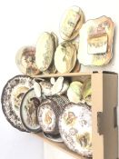 Collection of Royal Doulton Series ware including Rustic England and Dickens Ware and a part dinner