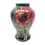 Moorcroft Anemone Tribute inverted baluster form vase, designed by Emma Bossons,