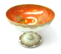 Wedgwood lustreware 'Butterfly' pattern stemmed bowl with ogee top, no.Z4832 D10.