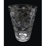 Stuart clear crystal vase designed by H. R.