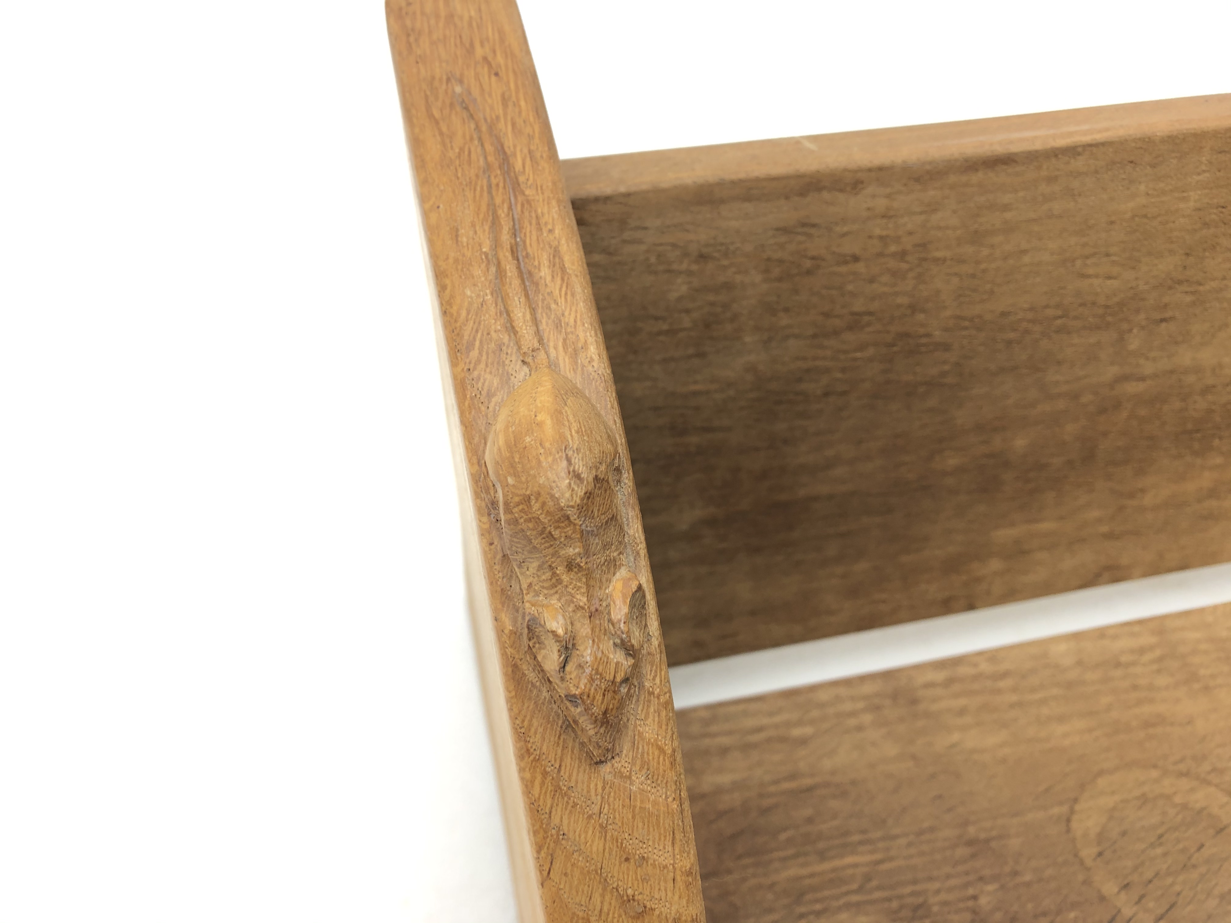 'Mouseman' oak book trough by Robert Thompson of Kilburn, - Image 3 of 3