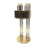 Bauhaus style nickel-plated brass table lamp after Marcel Breuer,