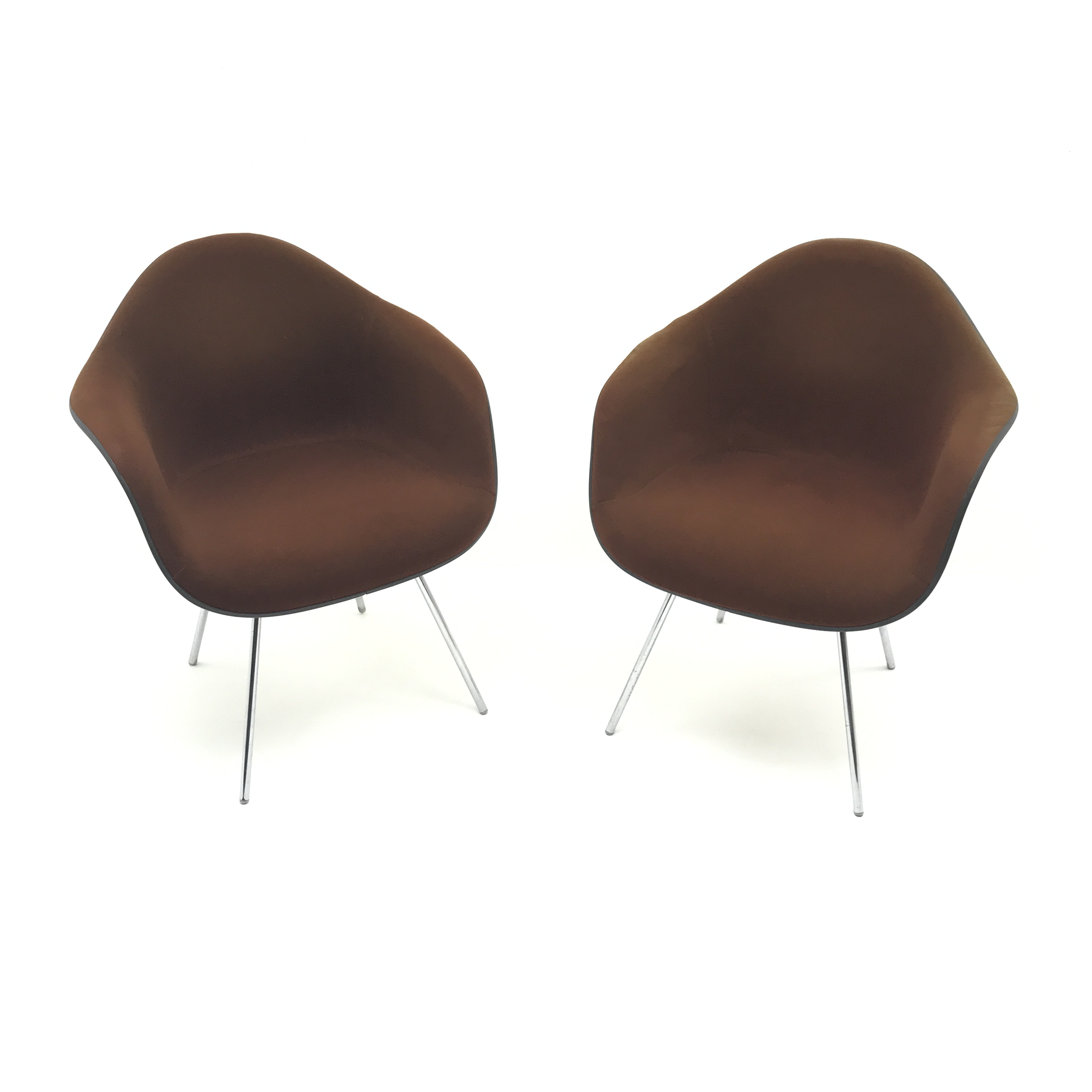 Pair 1970's Charles Eames DAX chairs manufactured by Herman Miller, - Image 2 of 4