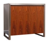 Dwell Furniture Nova walnut and black gloss cabinet,