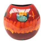 Poole Pottery 'Volcano Purse' vase,