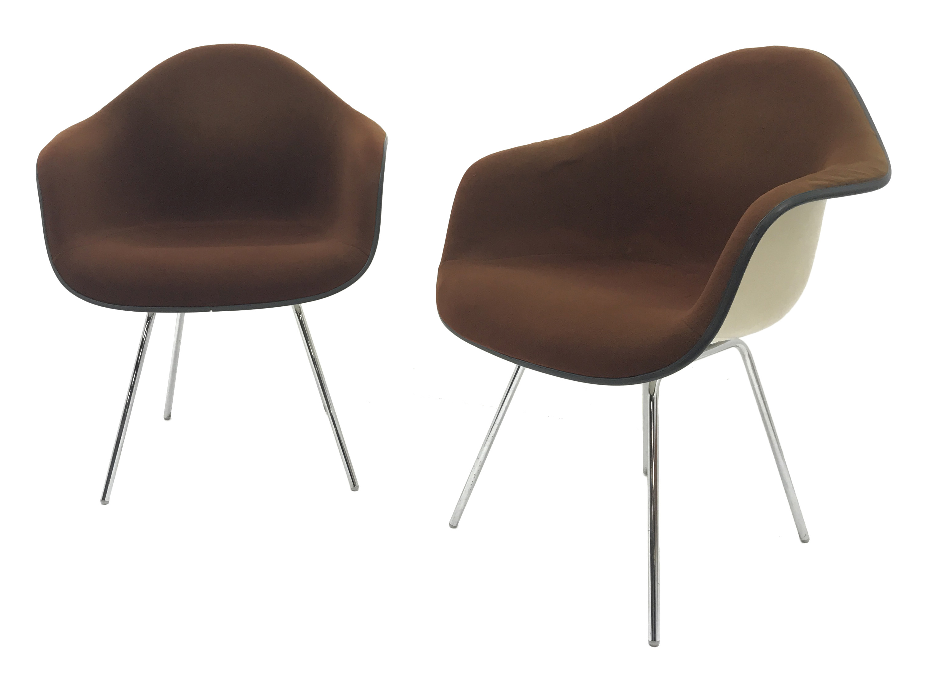 Pair 1970's Charles Eames DAX chairs manufactured by Herman Miller,