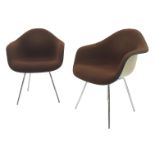 Pair 1970's Charles Eames DAX chairs manufactured by Herman Miller,