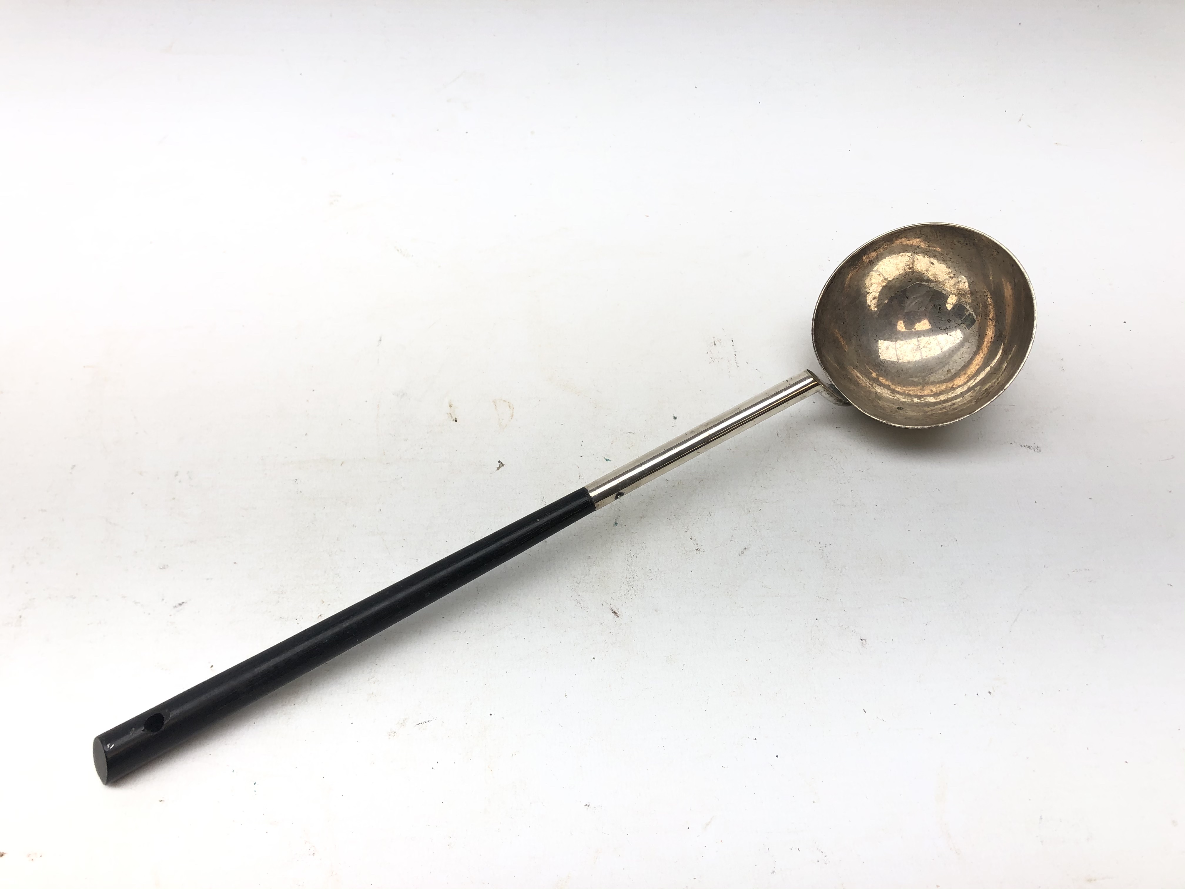 Christopher Dresser electroplate ladle with ebony handle, - Image 2 of 5