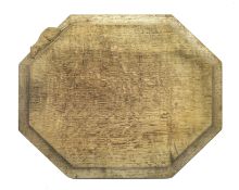 'Mouseman' oak cheese board of canted rectangular form by Robert Thompson of Kilburn,