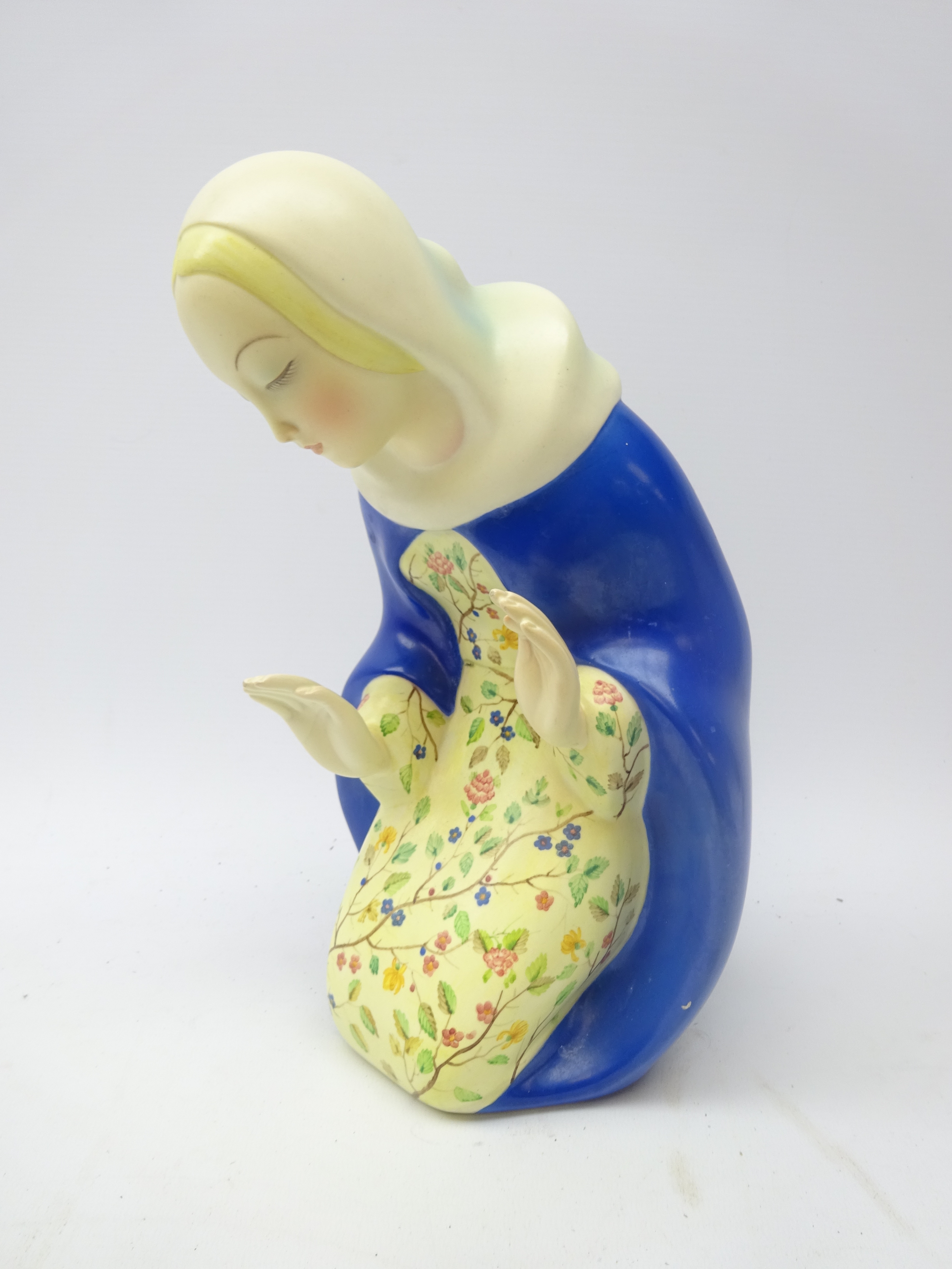 Lenci kneeling figure of the Virgin Mary in prayer, marked and dated 1937 to base, - Image 2 of 4