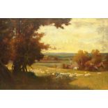 Sir Alfred East RA (British 1849-1913): 'The Golden Valley', oil on canvas unsigned