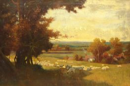 Sir Alfred East RA (British 1849-1913): 'The Golden Valley', oil on canvas unsigned