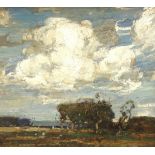 Kershaw Schofield (British 1872-1941): Landscape with Stormy Clouds,