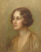 Georgina Agnes Brackenbury (British 1865-1949): Head and Shoulders Portrait of a Young Woman