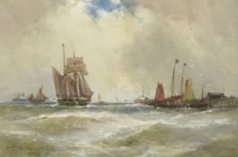 Frank Henry Mason (Staithes Group 1875-1965): Steam and Sailing Vessels off the Coast,