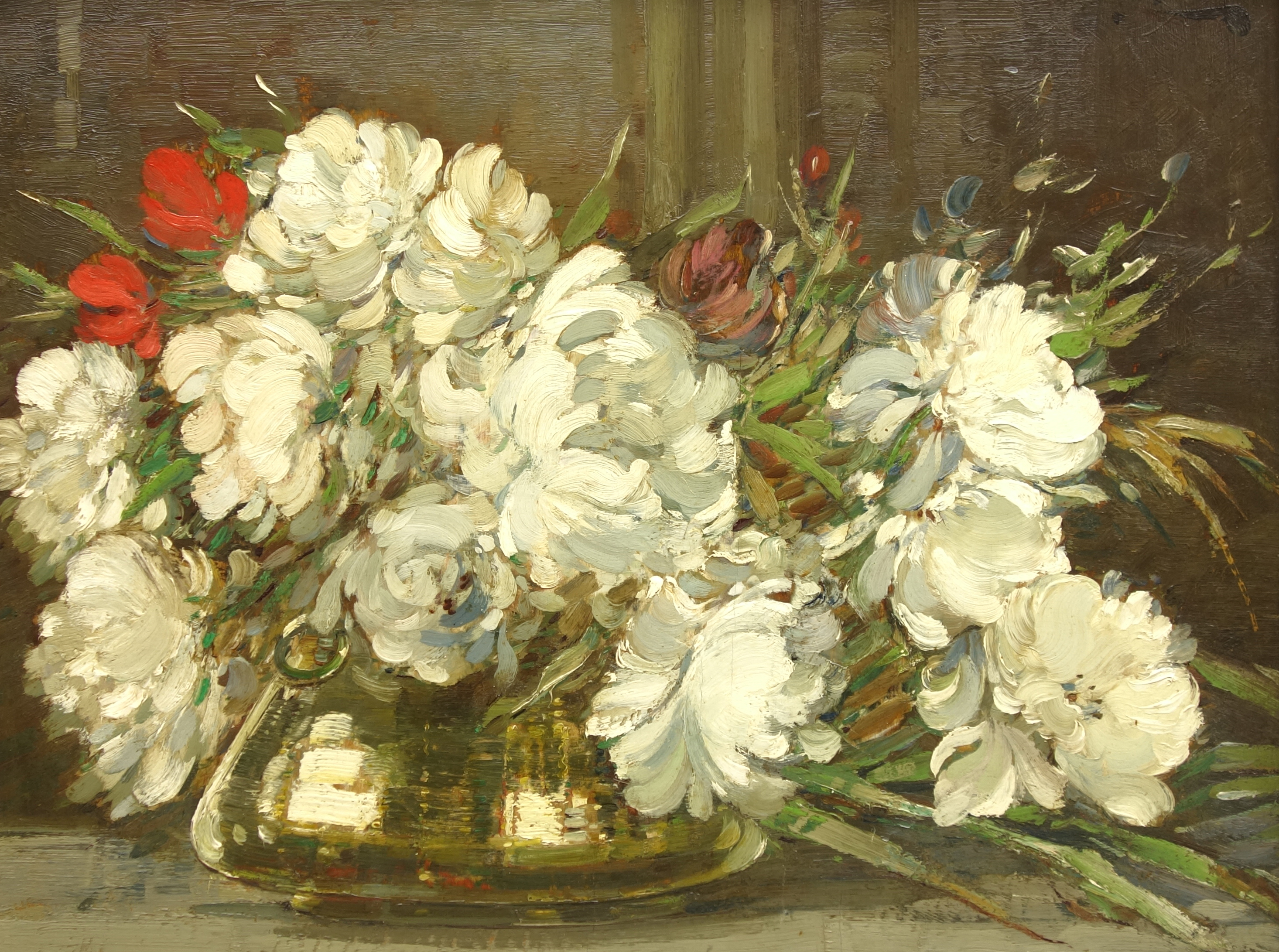 Kershaw Schofield (British 1872-1941): Still Life Bowl of Flowers,