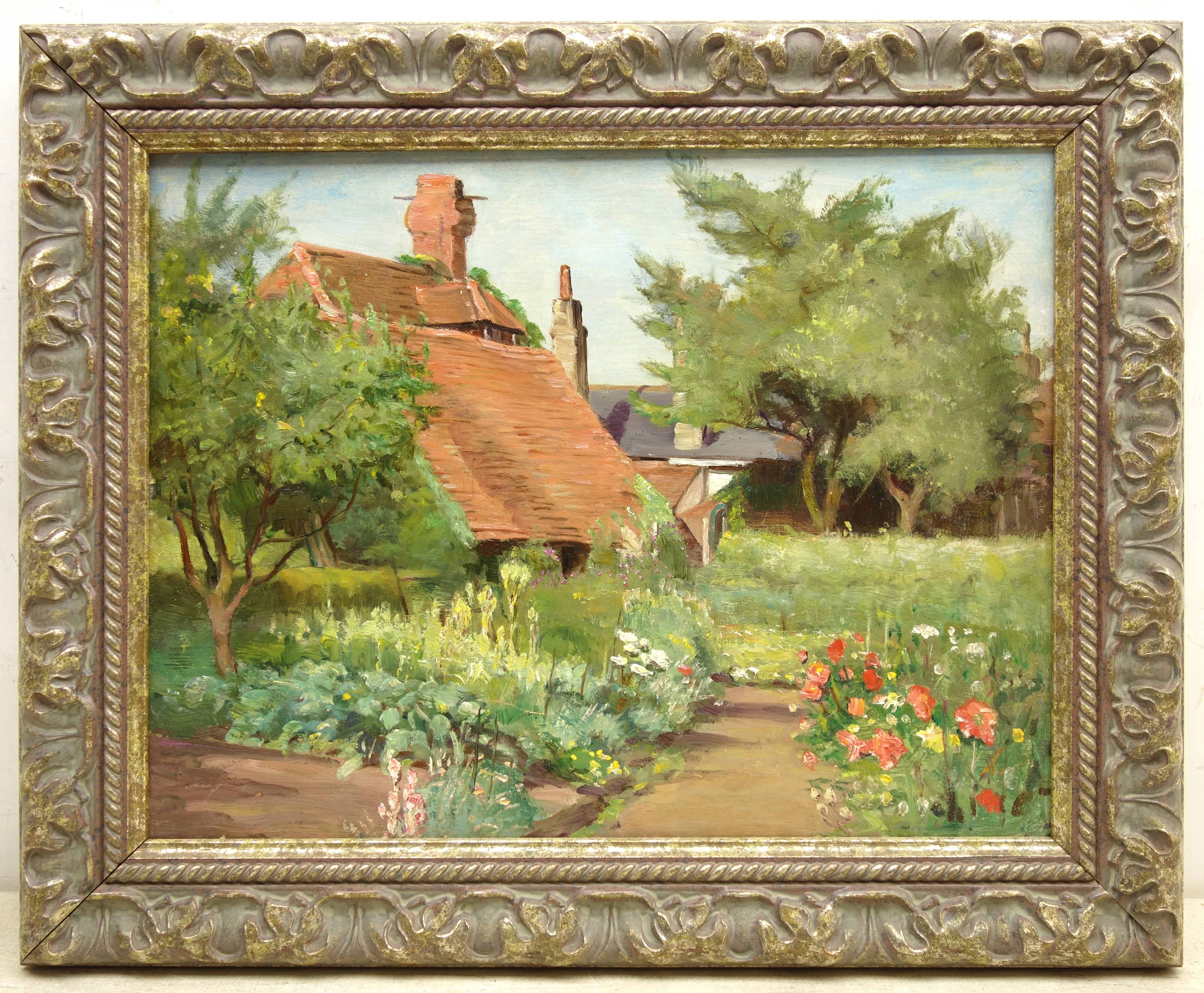 Maud Hall Neale (British c1870-1950): Cottage Garden, - Image 2 of 2