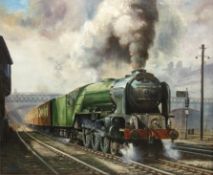 Joe Townend GRA (British 1946-): Railway Locomotive - 'Queen of Scots' Alcazar 60136,