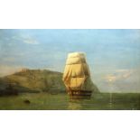 Circle of Henry Redmore (British 1820-1887): Sailing Ship at Anchor off Dover,