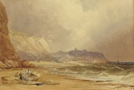 Henry Barlow Carter (British 1804-1868): Scarborough from Cornelian Bay,