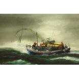 Peter Gerald Baker (British 20th century): 'Lifeboat Helen Wycherley from Courtmacsherry County