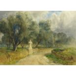 Bernard Walter Evans (British 1848-1922): 'A Cross on the Road to Antibes',