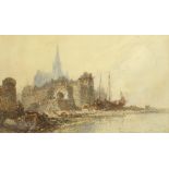 Paul Marny (French/British 1829-1914): 'St Malo Brittany', watercolour, signed and inscribed,