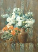 G Leonce (early/mid 20th Century) Still Life of Flowers in an Earthenware Jug,