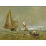 William Roxby Beverley (British 1811-1889): Sailing Vessels off the Coast,