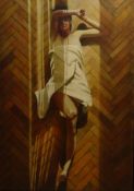Maxwell Doig (Northern British 1966-): 'Figure on Parquet Floor',