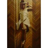 Maxwell Doig (Northern British 1966-): 'Figure on Parquet Floor',