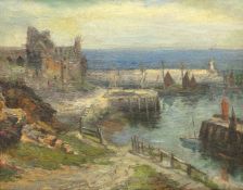 English School (Early 20th century): 'Peel Castle Isle of Man',