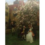 Charles Haigh-Wood (British 1856-1927): 'Under the Apple Blossom',
