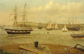 English School (19th century): Cardiff Bay and Penarth Headland,