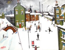 John Hanley (Northern British 1947-): 'They've Stopped the Buses Again!',