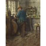 Albert George Stevens (Staithes Group 1863-1925): 'A Whitby Jet Worker',