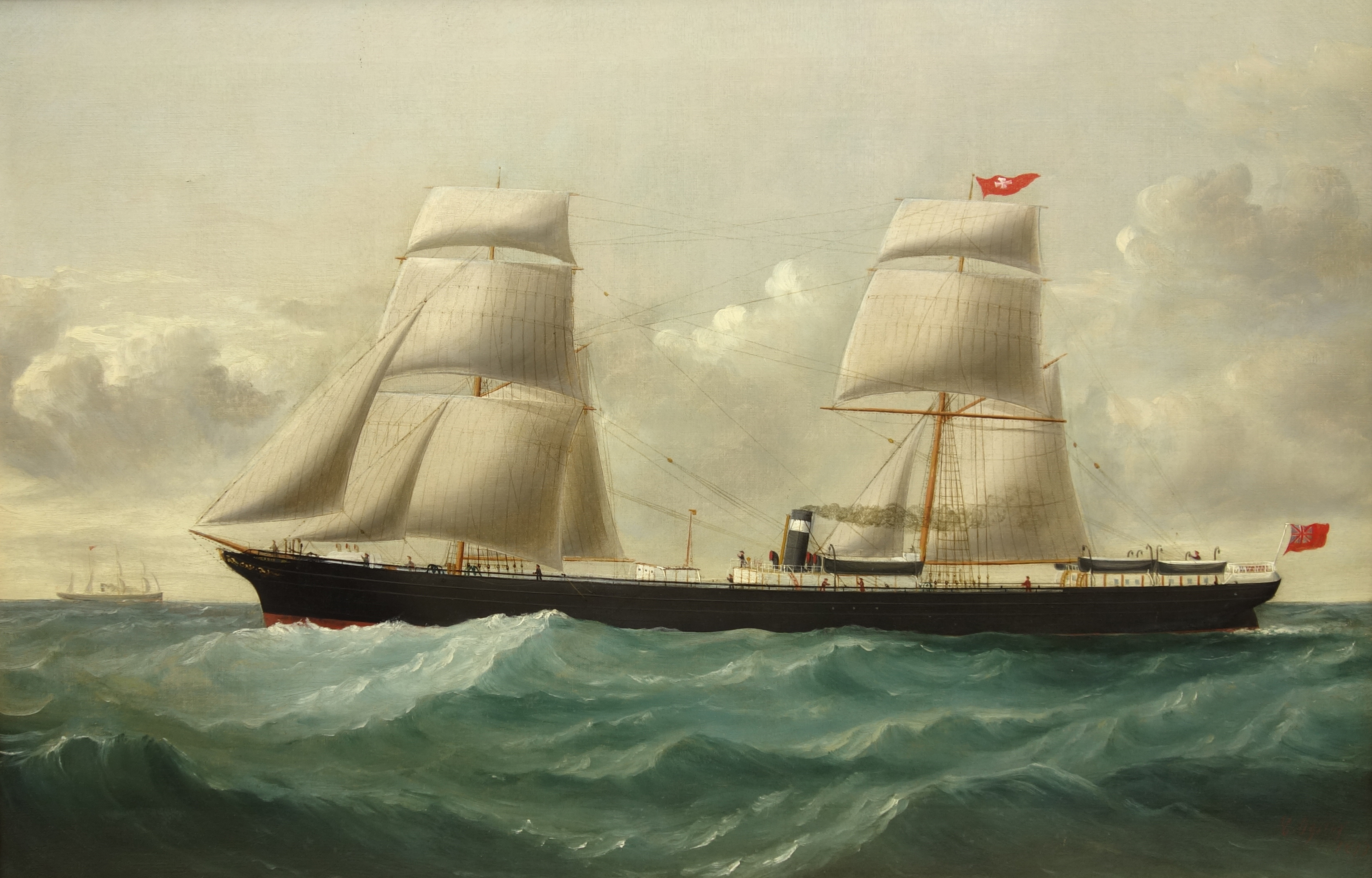 Charles Ogilvy (British 1832-1890): Steamship 'Isis' - Ship's Portrait,
